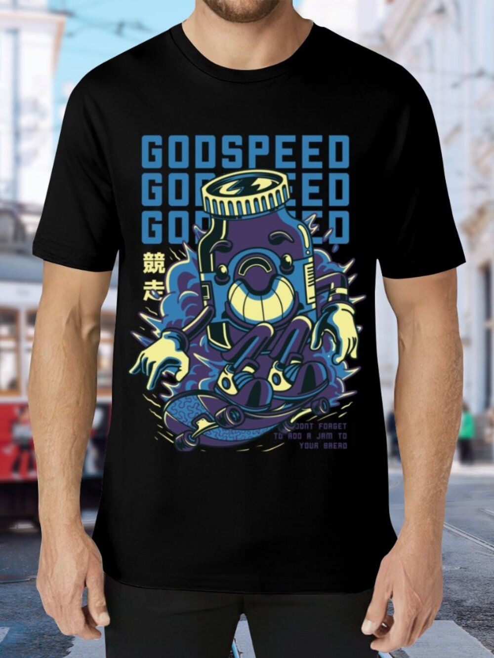 Godspeed Graphic Skateboard Tee - Black